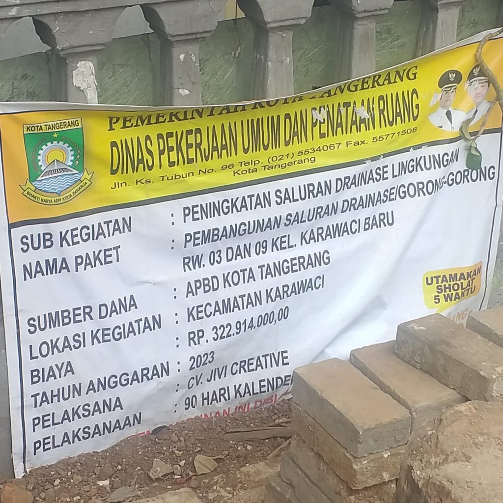 Proyek Saluran Drainase Disinyalir Ada Yang Ditutup Tutupi Dinas PUPR