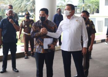 Jaksa Agung  RI BURHANUDDIN Menerima  Kunjungan  Menteri BUMN  ERICK THOHIR