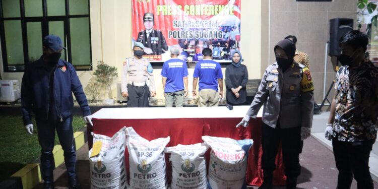 Polres Subang Bongkar Penyalahgunaan Penyaluran Pupuk Bersubsidi