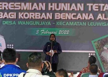 Kunker Bupati Bogor ke Wilayah Kecamatan Leuwisadeng, Ade Yasin Resmikan Huntap di Desa Wangunjaya