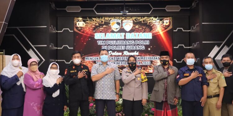 Tim Puslitbang Mabes Polri Lakukan Penelitian Terkait Kepercayaan Masyarakat di Mako Polres Subang