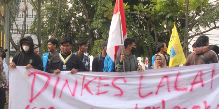 Diduga Lalai Menangani Wabah DBD Dan Mendesak Ka Dinkes Mundur Dari Jabatannya, Mahasiswa Adakan Demo