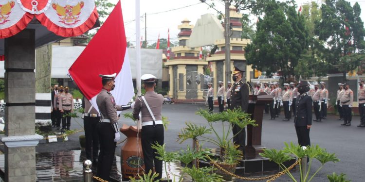 Polres Ciamis Polda Jabar Laksanakan Upacara Peringatan Hari Proklamasi Kemerdekaan Republik Indonesia