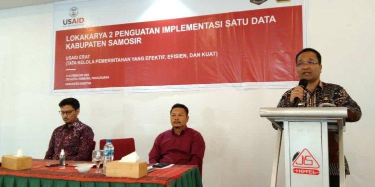 Bupati Samosir Buka Lokakarya Penguatan Implementasi Satu Data Kabupaten Samosir