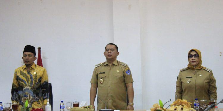 Pemkab Labuhanbatu Ikuti Cecara Virtual Rapat Kordinasi Pimpinan Kementerian, Lembaga Program Pemberantasan Korupsi Pemda dan Peluncuran MCP Tahun.2023