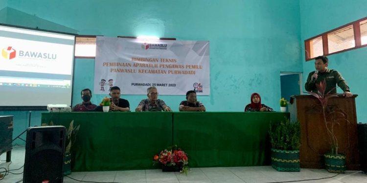 Bimbingan Teknis Pembinaan Aparatur Pengawas Pemilu Kecamatan Purwadadi Kabupaten Subang