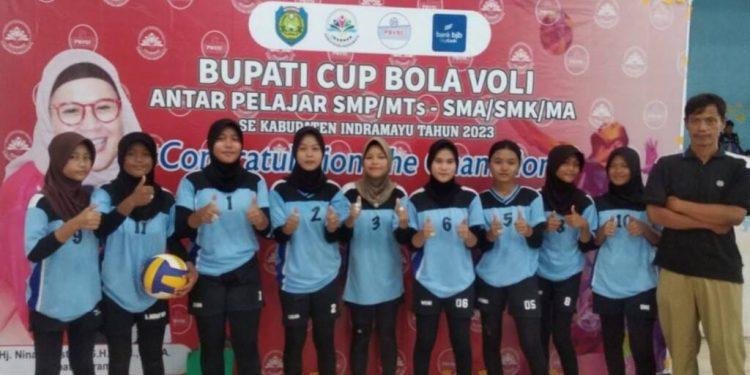 SMPN Satu Atap 1 Cantigi Melaju ke Final Bola Volly Indoor Bupati Cup Indramayu 2023