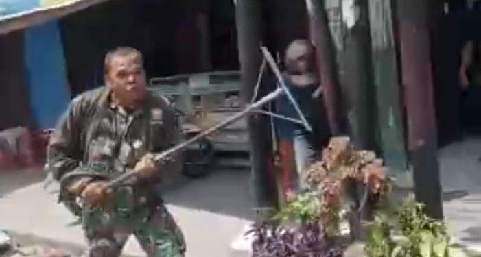 Oknum TNI AD Beking Proyek Perusahaan, Arogan Aniaya Warga