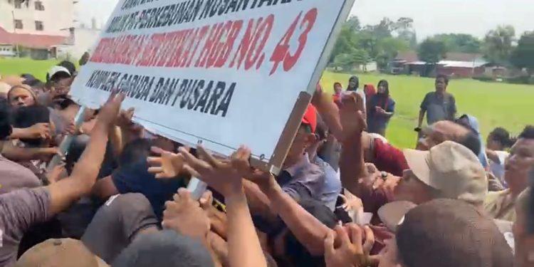 Pengerusakan Plank HGB PTPN 2 Kompleks Garuda Dilaporkan ke Polda Sumatera Utara