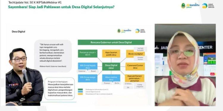 Tingkatkan Kesadaran Masyarakat Untuk Berperan Aktif Membangun Desa, Diskominfo Jabar JDS Gelar Wibinar