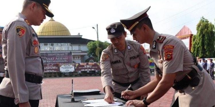 Kapolres Muba Pimpin Sertijab 6 Pejabat Polres Muba