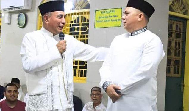 Gubernur Sumatera Utara Solat Subuh Berjemaah Di Mesjid Agung Rantau Prapat