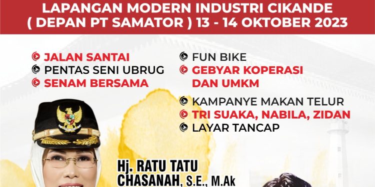 Dalam Rangka Memperingati HUT Kabupaten Serang Ke – 497, Pemda Mengadakan Jalan Santai Serta Acara Lainnya Yaitu Tanggal 13 – 14 Oktober 2023