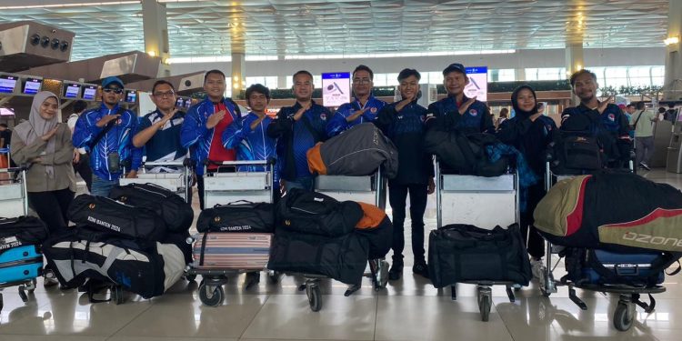 Personil Polda Banten Siap Bawa Atlit Kontingen Paramotor ke PON Aceh 2024