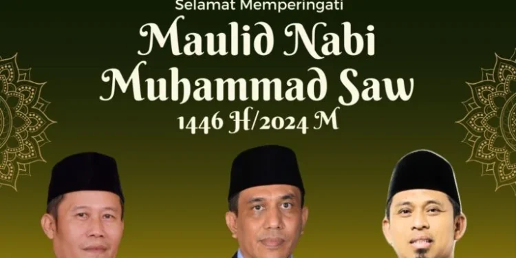 Pimpinan, Anggota, dan Sekretariat DPRD Kota Serang MENGUCAPKAN Selamat Memperingati Maulid Nabi Muhammad SAW 1446 H.