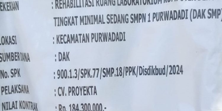 Pemberitaan Proyek Pembangunan Yang Dilaksanakan Oleh CV. Proyekta, Disoroti Oleh Divisi Investigasi Presidium Purwadadi