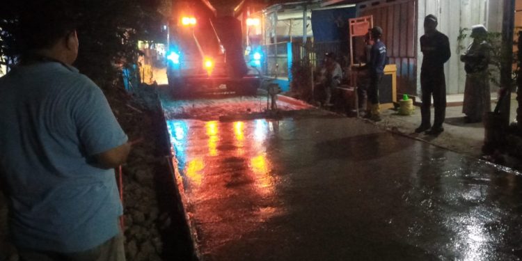 TPK Jelaskan Cabut Papan Beksting Proyek Cor Readymix Jalan Desa Rambatan Wetan