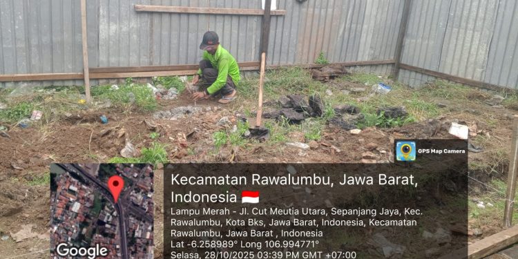 Proyek Pembangunan Pos Lalu Lintas Dishub Kota Bekasi Dijalan Ahmad Yani Rawalumbu, Diduga Bermasalah