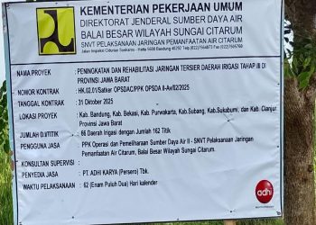 Ada Apa ? Proyek Milik BBWS Citarum Yang Dikerjakan Oleh PT. Adhi Karya ( Persero ) Tbk Tak Cantumkan Nilai Proyek