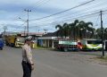 Kasatlantas Polres Pagar Alam AKP Herman  Gelar Patroli Antisipasi Kemacetan di SPBU Simpang Manna
