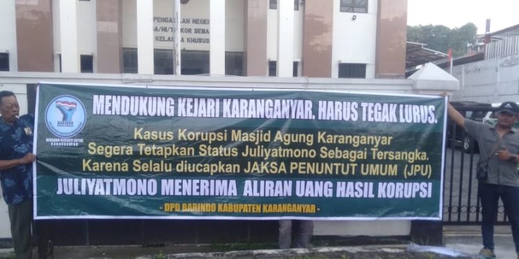 Barindo Desak Kejari Karanganyar Panggil Paksa Saksi Juliyatmono dalam Kasus Korupsi Masjid Agung