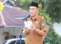 Stap Ahli Bupati Labuhan Batu Pimpin Apel Gabungan di Lapangan Diklat BKPP